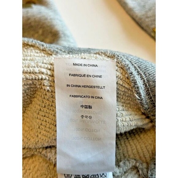 XL Woman J CREW Gray Crew Neck‎ Gold Hearts Cotton Sweater Preppy School Basic - Picture 5 of 5